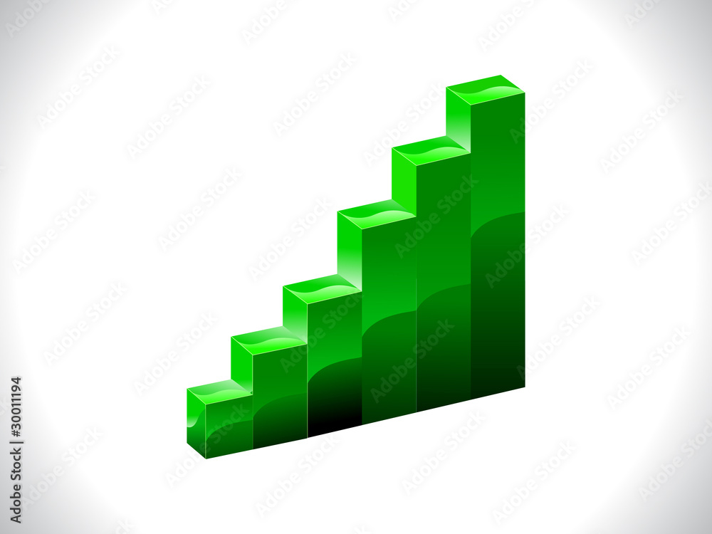 abstract green business progress chart abstract green business progress chart