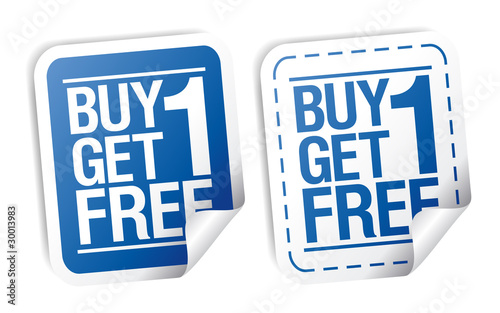 Promotional sale stickers.