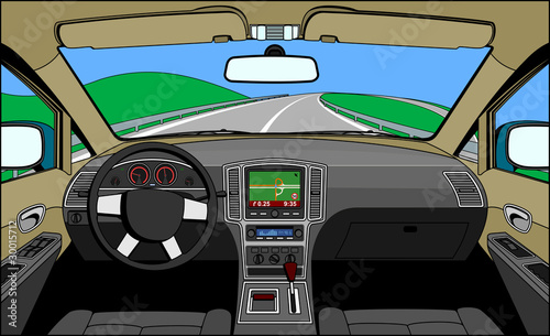 view of the driver