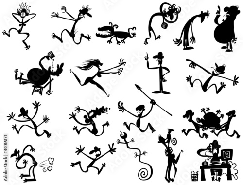 Funny primitive pictograms.