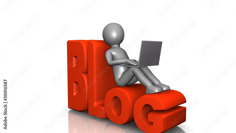 Animation on the concept of being on a blog Animation on the concept of being on a blog