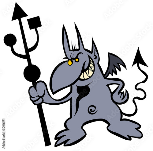Funny Devil with USB trident.