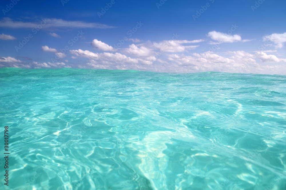 blue caribbean sea water wave horizon blue caribbean sea water wave horizon