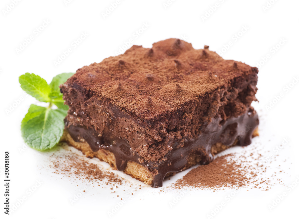 Chocolate Cake truffle over white Chocolate Cake truffle over white