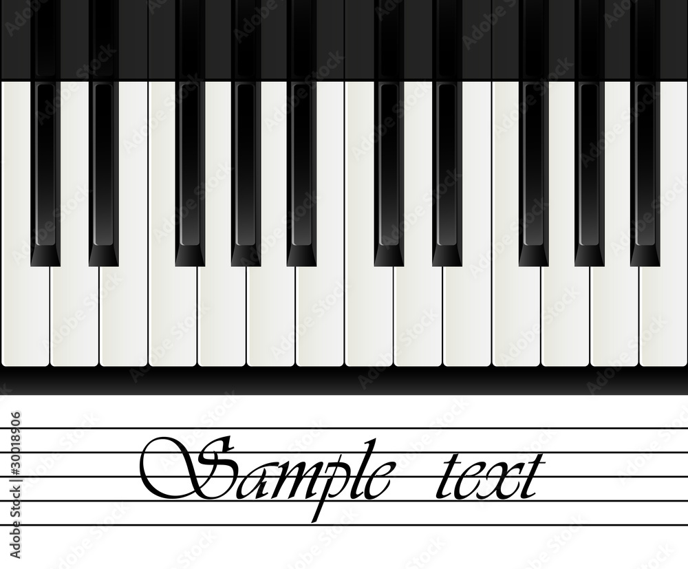 Fototapeta premium vector piano keyboard
