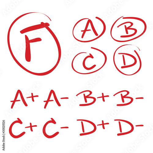 Vector Hand Drawn Grades