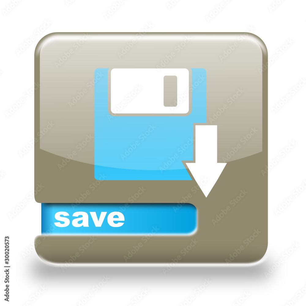 Button spare save grau hellblau Button spare save grau hellblau
