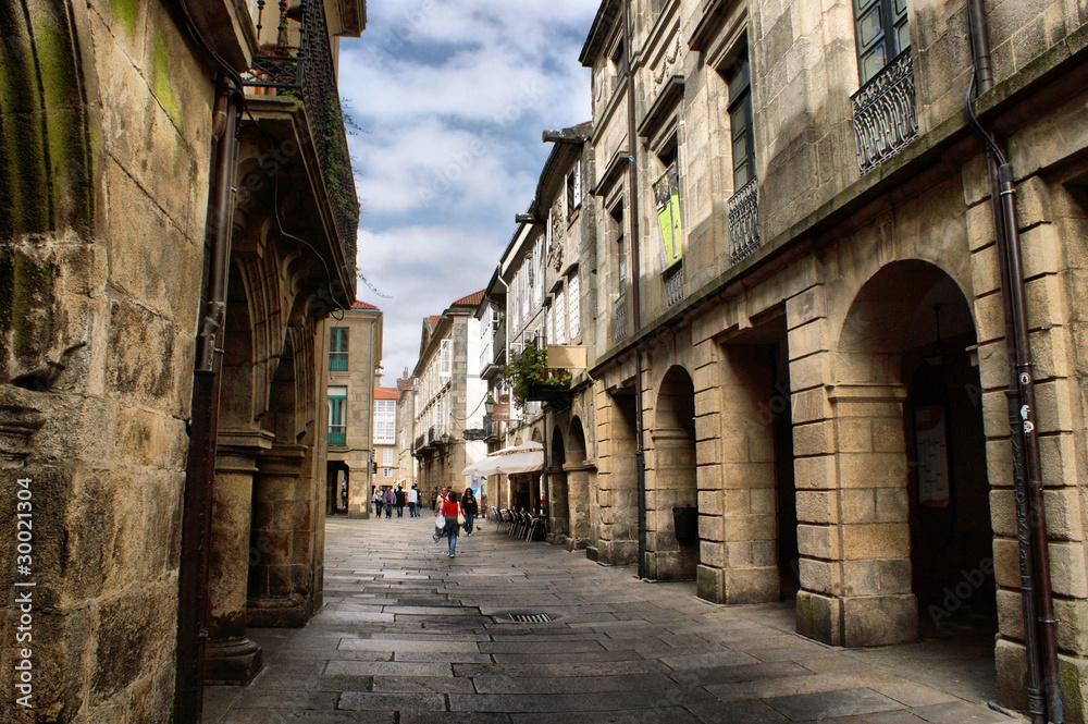 Street of Santiago Compostela, Spain