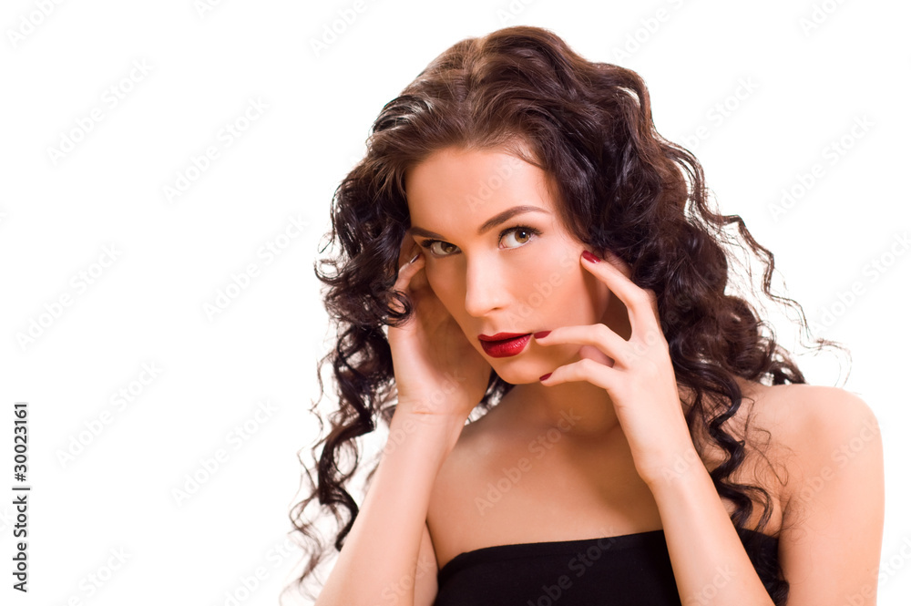 Portrait of young beautiful brunette woman Portrait of young beautiful brunette woman