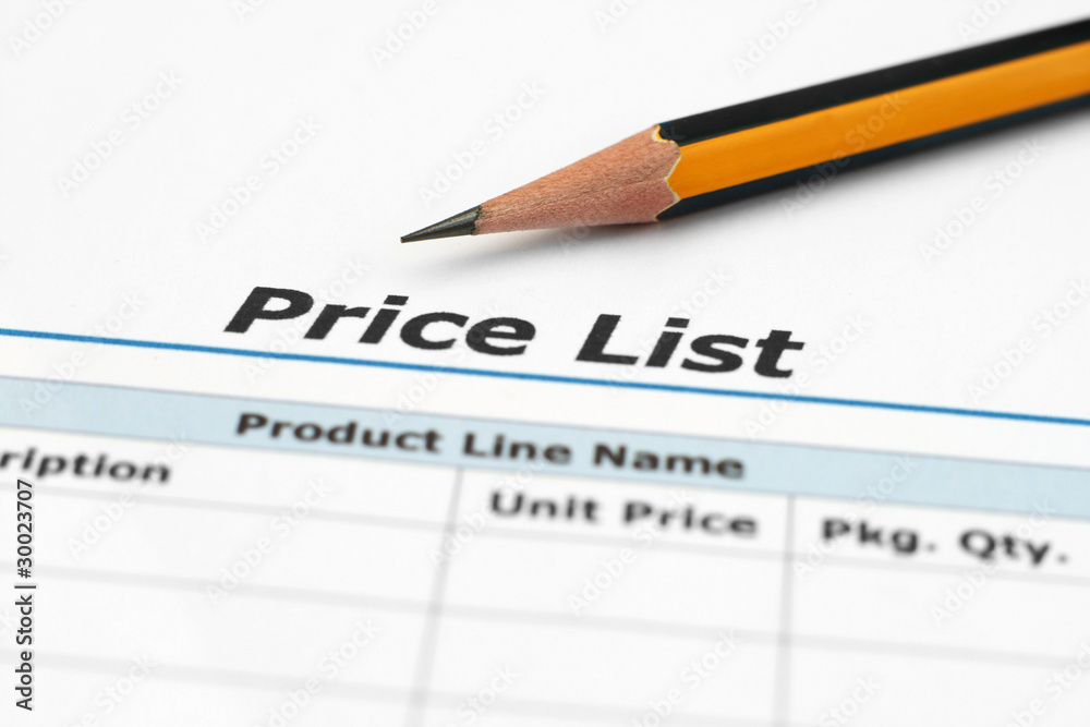 Price list Price list