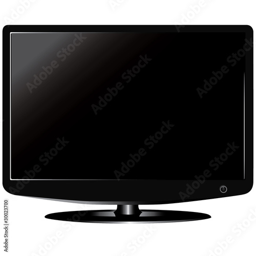 Ecran plat vue de face. Ecran télévision