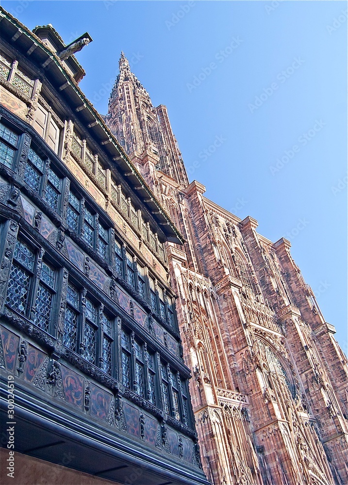 Cathédrale de Strasbourg et Maison Kammerzell en Alsace