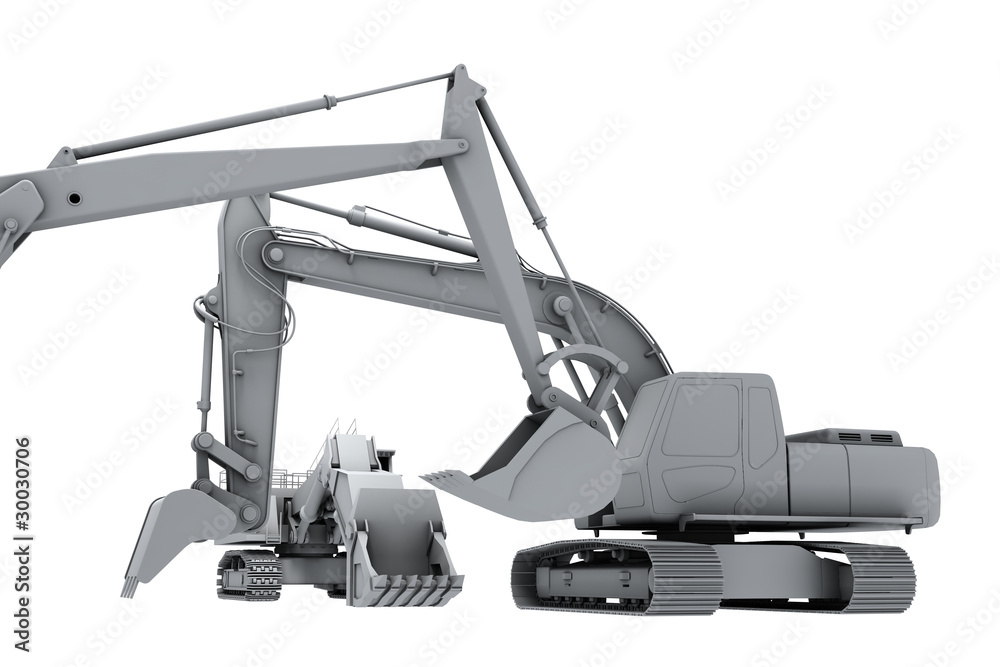 Grey model of the diggers Grey model of the diggers