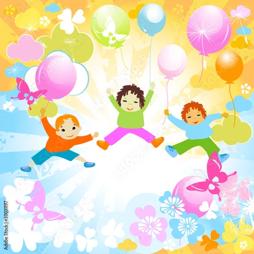 Obraz szczęśliwe dzieci