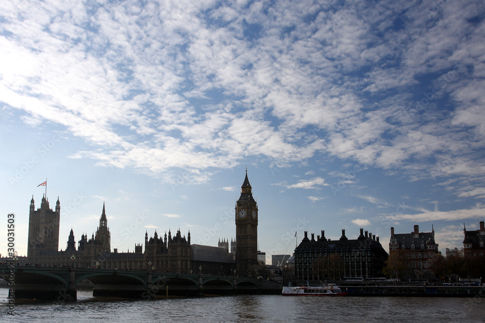 Big Ben in the evening, London, UK