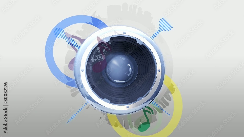Animation speaker note de musique
