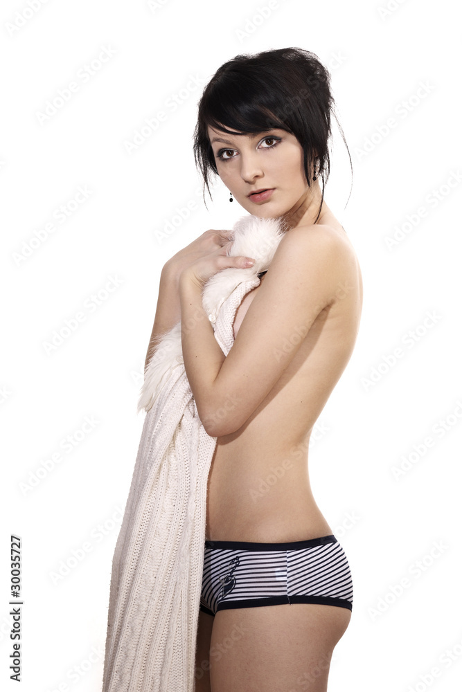 Naklejka premium Do you want me undressed?