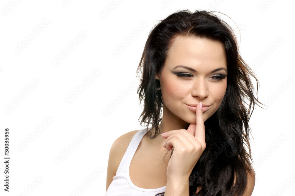 Portrait of a young and attractive brunette Caucasian woman Portrait of a young and attractive brunette Caucasian woman