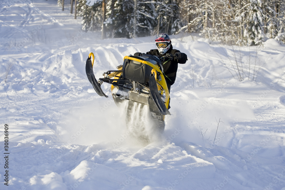 Snowmobile action!