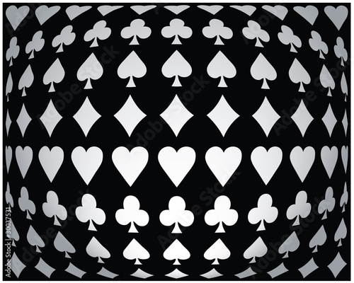 Black-white seamless poker background