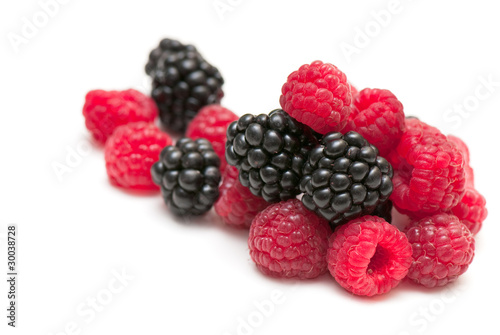 blackberry and raspberry