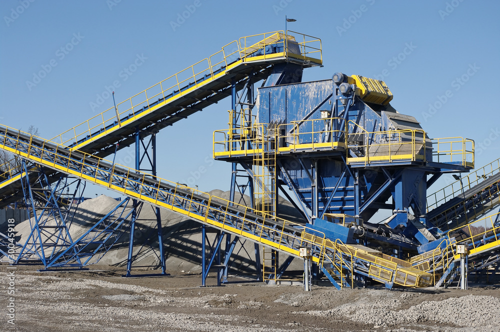 Conveyor belt in the quarry