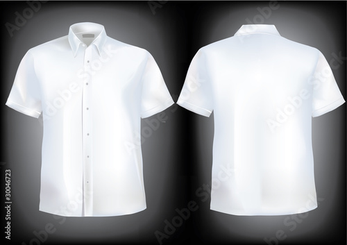 Shirt front and back with collar and half sleeves in mesh.