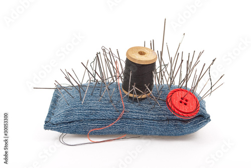 Pincushion with lot of needles