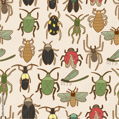 seamless bug pattern