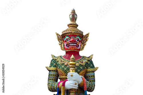 Photography guardian statue isolated