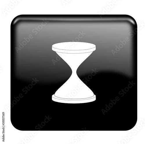 Hourglass glossy button