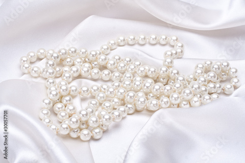 jewels on white satin