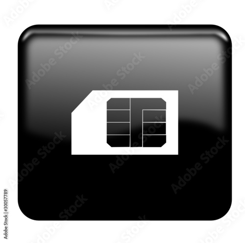 Sim card glossy icon
