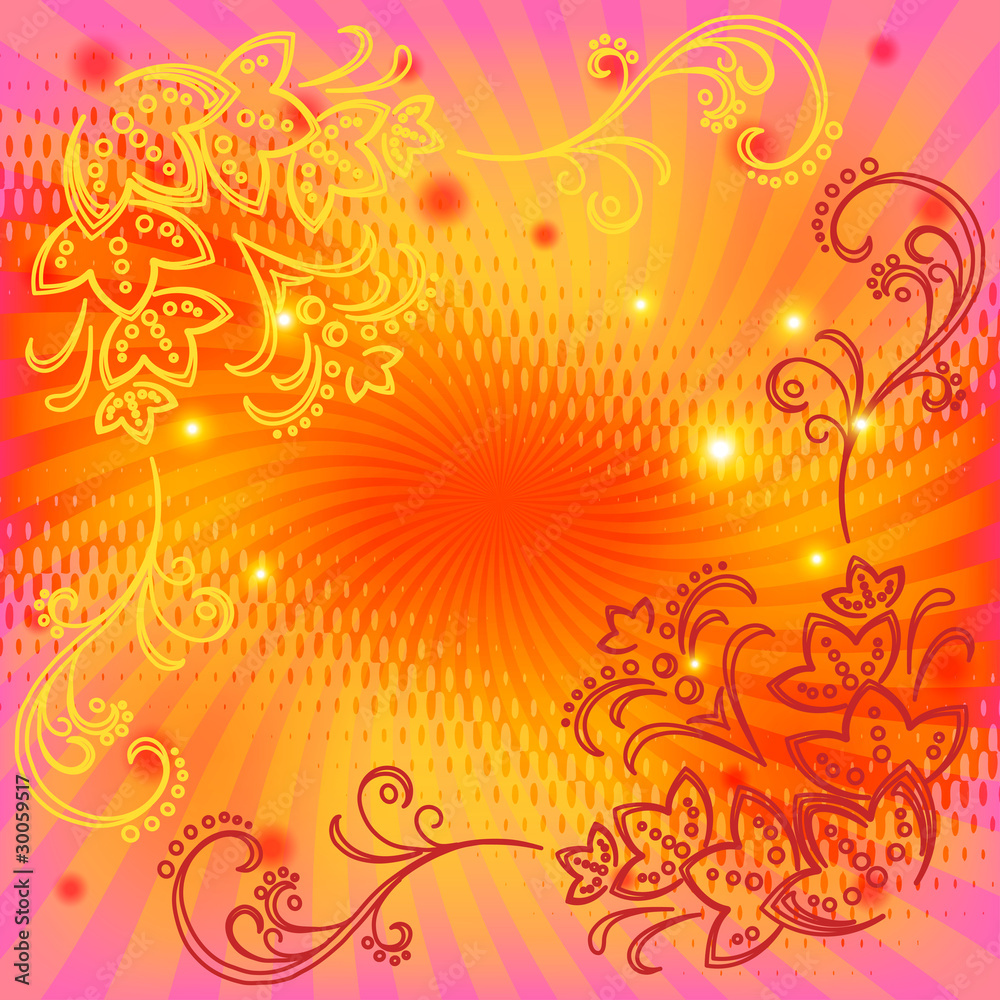 Background pink with a flower pattern Background pink with a flower pattern