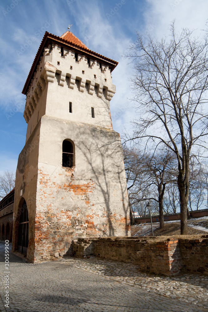 Old defensive tower in Sibiu, Romania