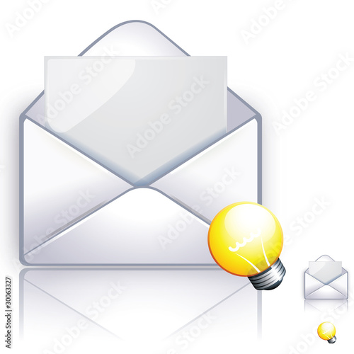 Lettre avec une ampoule.