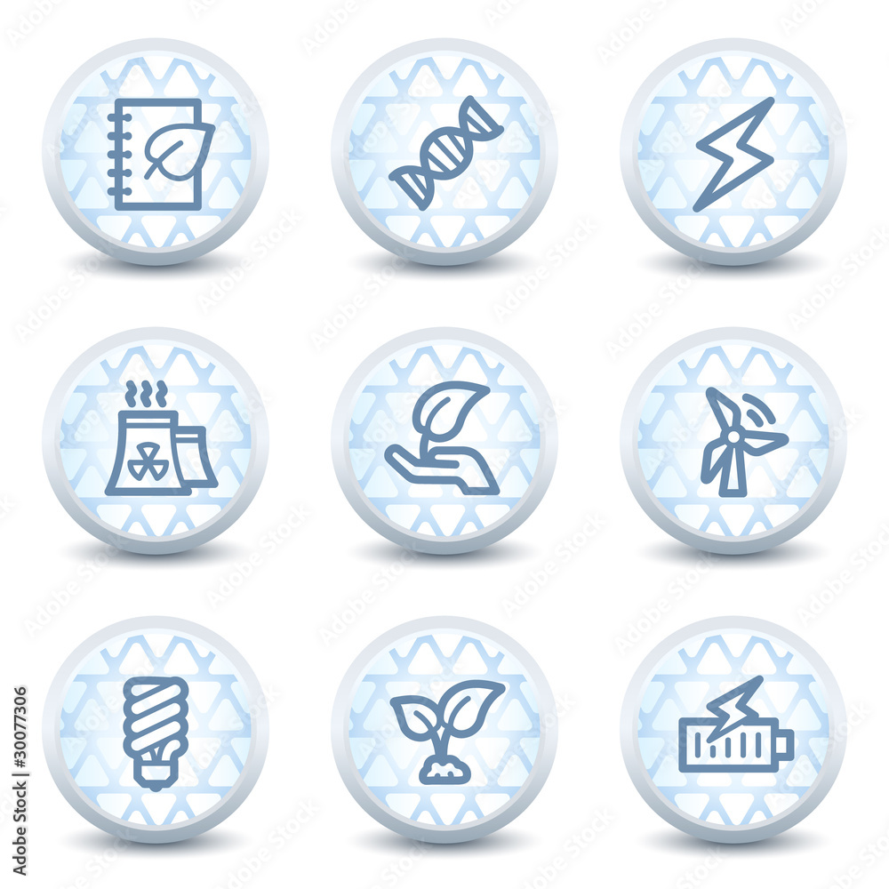 Ecology web icons set 5, glossy circle buttons Ecology web icons set 5, glossy circle buttons