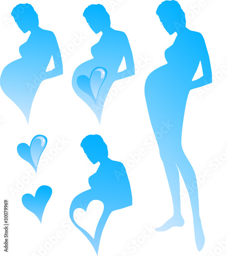 the pregnant woman, set of images
