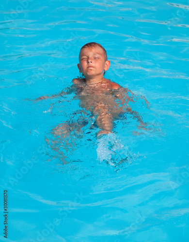 boy swimming