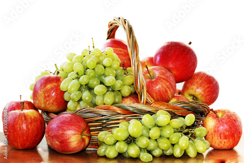 Red apples and grapes