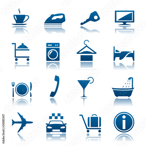 Hotel icon set