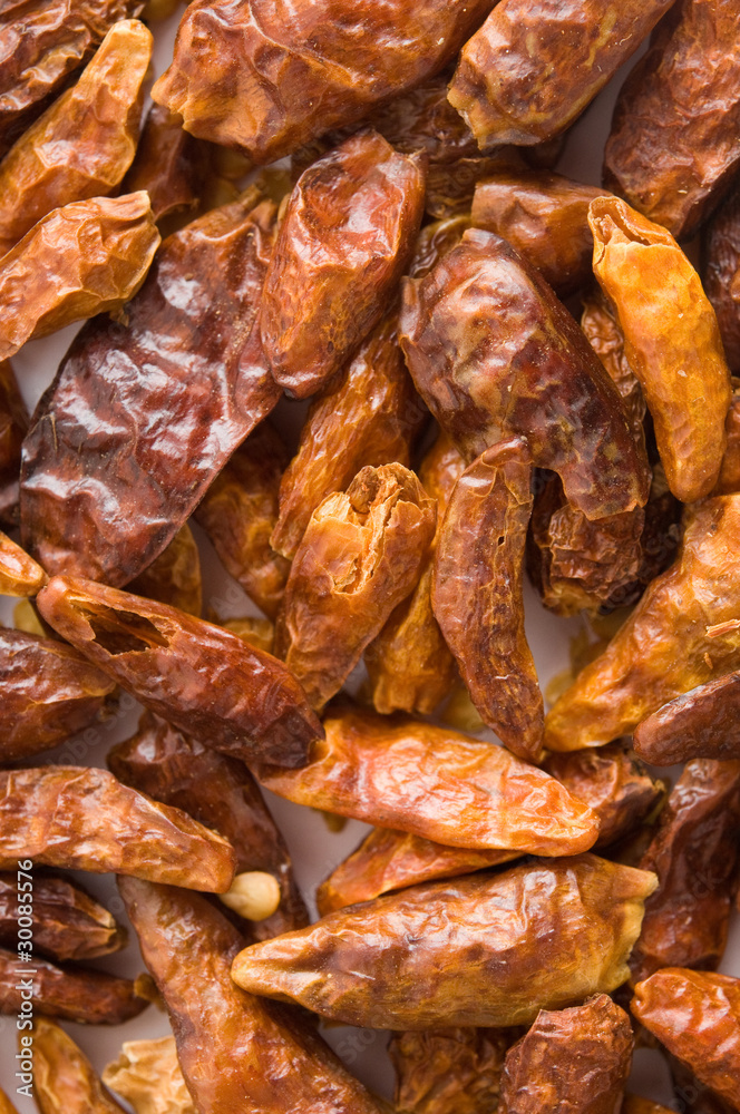 Kleine getrocknete Chilischoten Kleine getrocknete Chilischoten