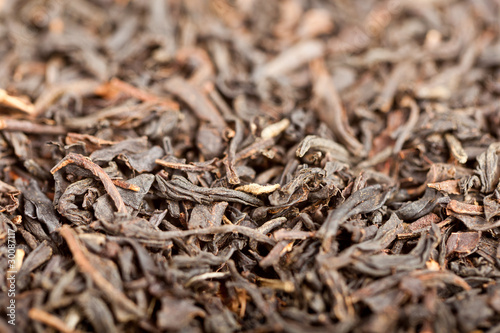 Macro of dried black tea