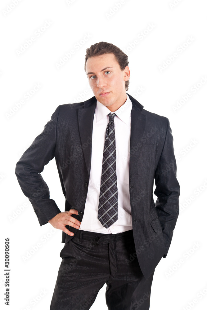 Serious businessman isolated on white Serious businessman isolated on white