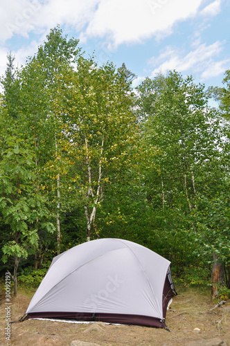 Tent at Campsite in the Wilderness