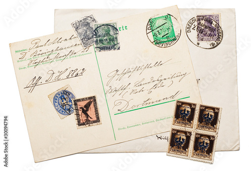 Alte Briefmarken, Deutsches Reich.