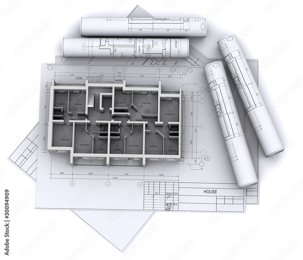 Construction drawings. 3D metal construction. Pipes, piping. Cover,  background for text. Black and white Stock Vector | Adobe Stock