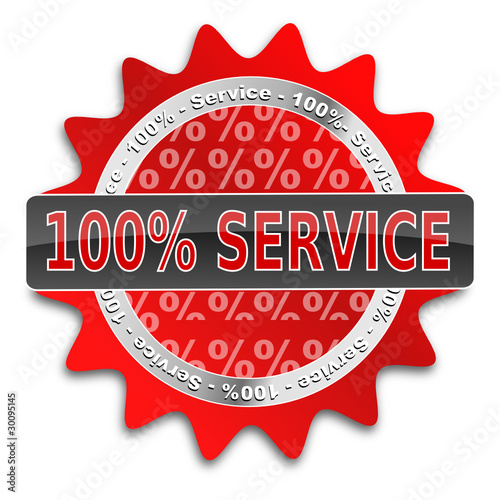 Button 100% Service rot