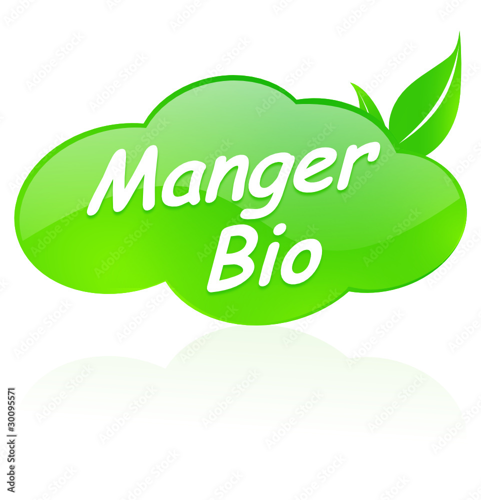 manger bio sur bouton design nuage vert manger bio sur bouton design nuage vert
