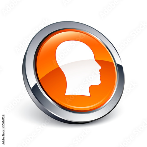 icône bouton internet homme tête